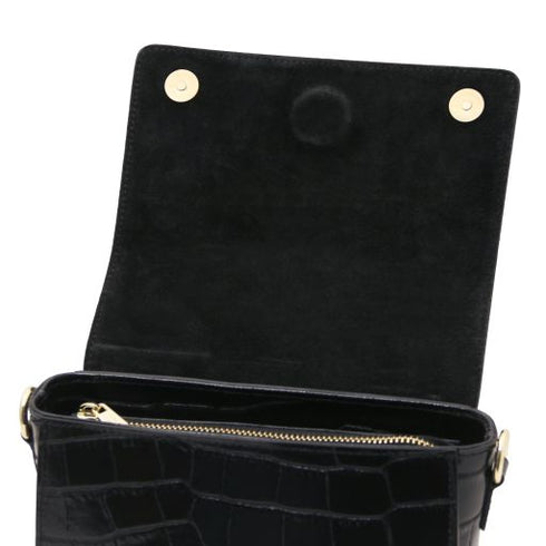 Croque - Croc print leather handbag